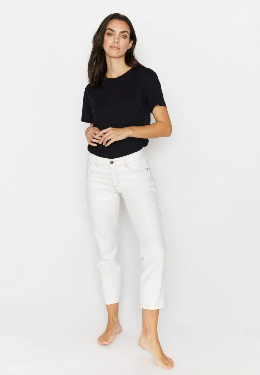 Angels Jeans Jeans Darleen Crop Mit Kontrastnahten | Straight Fit