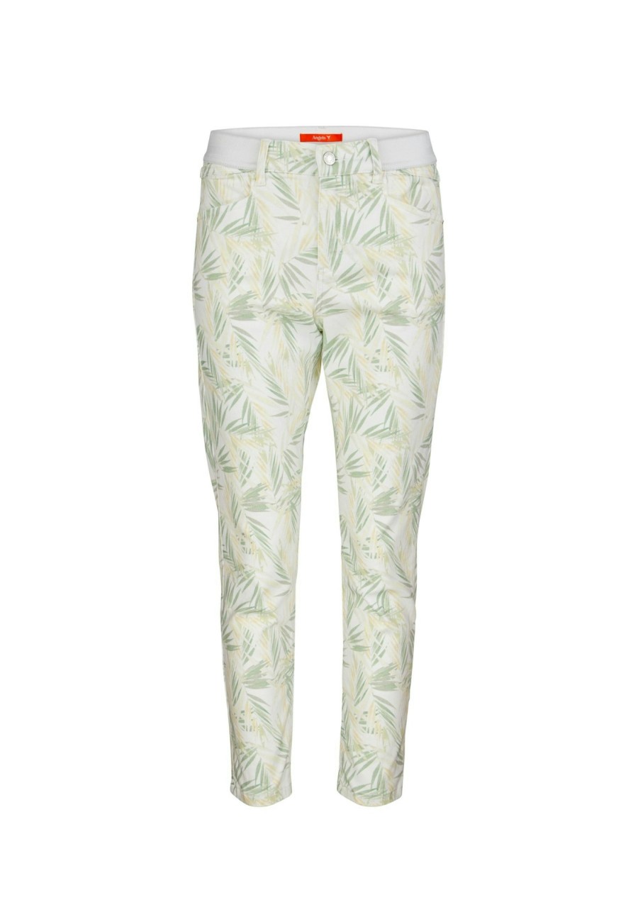 Angels Jeans Jeans Osfa Crop Mit Palmen-Print | One Size